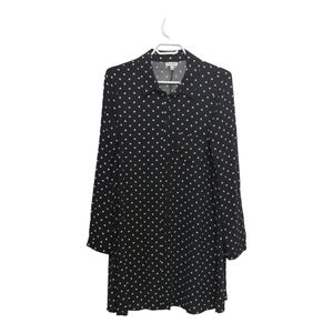 Love, fire shirt dress polka dots black/white Large - rayon
